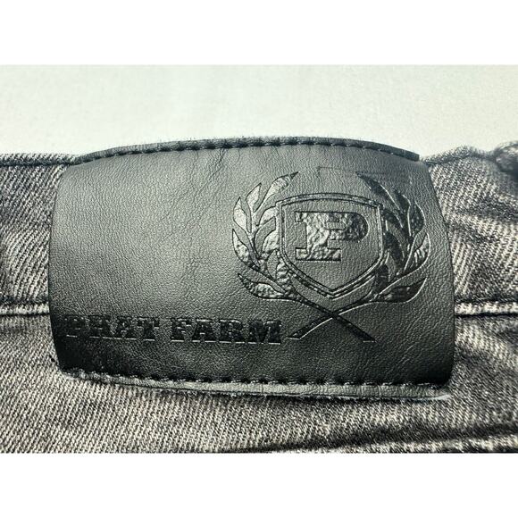 Phat Farm Boys Black Skinny Fit Stretch Moto Denim Jeans - Size 16 (30x28.5) - Picture 4 of 9